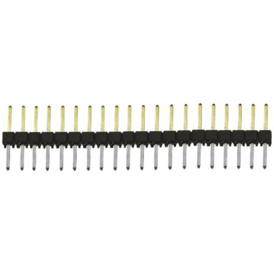 Samtec TSW Series Straight Through Hole Pin Header, 20 Contacts, 2.54 mm Pitch, 1 Row, Unshrouded TSW-120-08-L-S