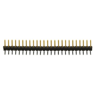 Samtec TSW Series Right Angle Through Hole Pin Header 25 Contacts 2.54 mm Pitch 1 Row Unshrouded TSW-125-08-L-S-RA