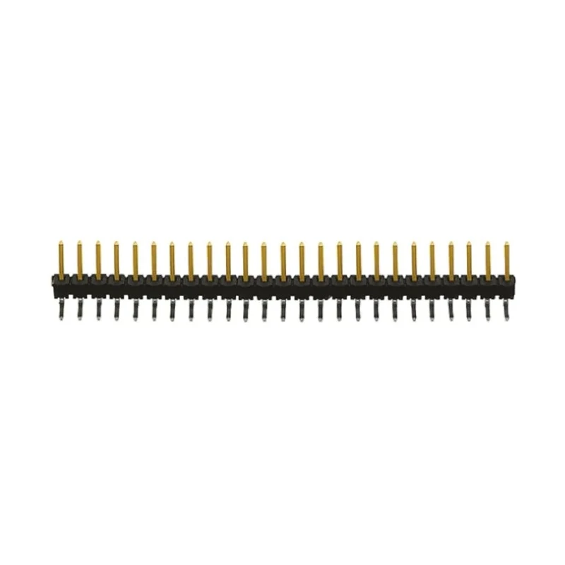 Samtec TSW Series Right Angle Through Hole Pin Header 25 Contacts 2.54 mm Pitch 1 Row Unshrouded TSW-125-08-L-S-RA