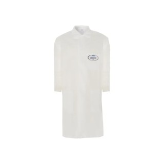 Kimberly Clark White Unisex Disposable Visitor Coat Size L Polypropylene Material Chemical Splash Protection 96720