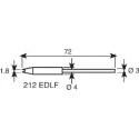 Ersa 1.8 mm Chisel Tip 72 mm Soldering Iron Tip for use with Micro Tool 0212EDLF/SB