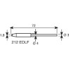 Ersa 1.8 mm Chisel Tip 72 mm Soldering Iron Tip for use with Micro Tool 0212EDLF/SB
