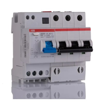 ABB Residual Current Circuit Breaker with Overload Protection 16A Current Rating 3-Pole 2CSR273001R1165 DS203 M AC-B16/0,03