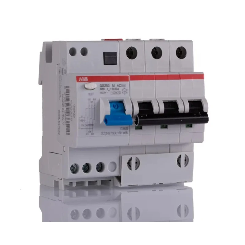 ABB Residual Current Circuit Breaker with Overload Protection 16A Current Rating 3-Pole 2CSR273001R1165 DS203 M AC-B16/0,03