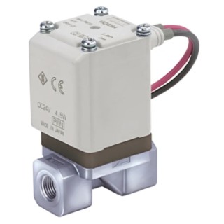 SMC Aluminium Body 2 Port Normally Closed Solenoid Valve 24V, 5mm Orifice Diameter VX230AGA