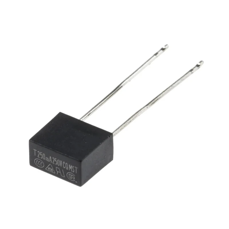 RS PRO Non-Resettable Fuse Radial 250mA 250V AC Time Delay Thermoplastic Body 767-5027
