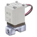 SMC Solenoid Valve, 2 Port, Normally Closed, 230V AC, 1/4 in Inlet Port, Aluminium Body VX220ALA