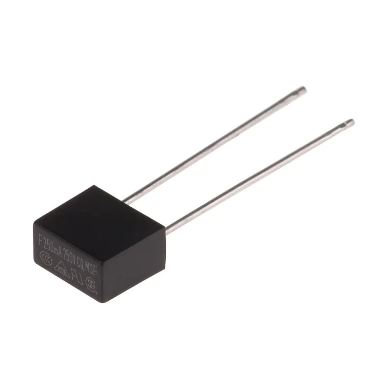 RS PRO Non-Resettable Fuse, Radial Lead, 250mA Current Rating, 250V Voltage, Fast Acting, Thermoplastic Body 767-5099
