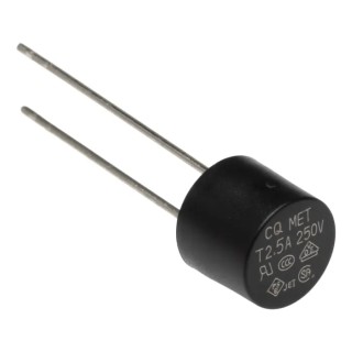 RS PRO Non-Resettable Fuse Radial 2.5A 250V Thermoplastic Body Time Delay 35A Breaking Capacity 767-5159