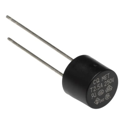 RS PRO Non-Resettable Fuse Radial 2.5A 250V Thermoplastic Body Time Delay 35A Breaking Capacity 767-5159
