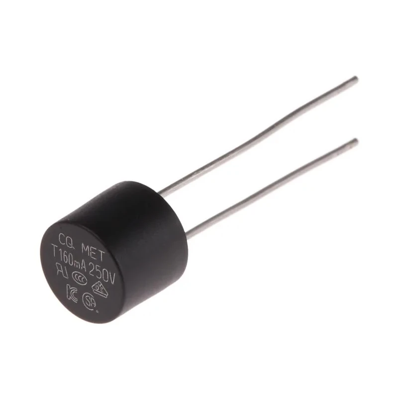 RS PRO Non-Resettable Fuse Radial 160mA 250V Time Delay Thermoplastic Body 767-5178
