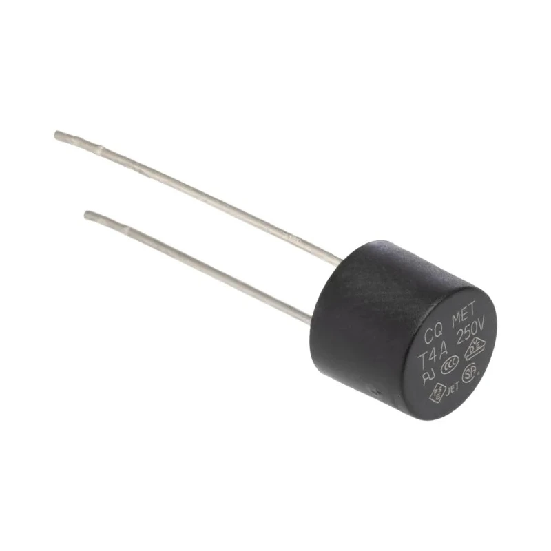 RS PRO Non-Resettable Fuse Radial 4A 250V Time Delay Thermoplastic Body 767-5162