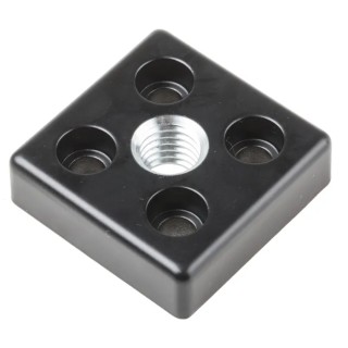 RS PRO Base Plate Connector Bracket & Joint Die Cast Zinc Material Compatible with 40 x 40 mm Strut Profile 5 mm 767-5793