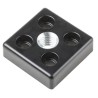 RS PRO Base Plate Connector Bracket & Joint Die Cast Zinc Material Compatible with 40 x 40 mm Strut Profile 5 mm 767-5793