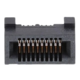 Samtec Series Straight Edge Connector Female, Surface Mount, 20 Contacts, 0.8 mm Pitch, 2 Row, Gold over Nickel HSEC8-DV