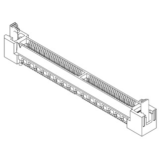 Samtec HSEC8-DV Series Straight Edge Connector Female Surface Mount 80-Contacts 0.8 mm Pitch 2 Row HSEC8-DV