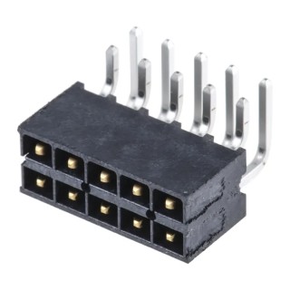 Samtec Right Angle Through Hole PCB Header 10 Contacts 2.54mm Pitch 2 Row Shrouded IPT1 