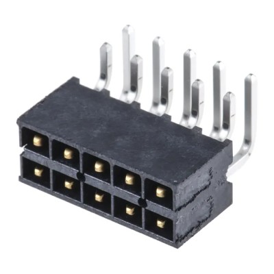 Samtec Right Angle Through Hole PCB Header 10 Contacts 2.54mm Pitch 2 Row Shrouded IPT1 