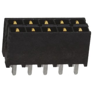 Samtec IPT1 Series Straight Through Hole Shrouded PCB Header, 10 Contacts, 2.54 mm Pitch, 2 Row, 550/777V IPT1