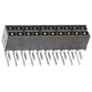 Samtec IPT1 Series Right Angle Through Hole PCB Header, 20 Contacts, 2.54 mm Pitch, 2 Row, Shrouded IPT1
