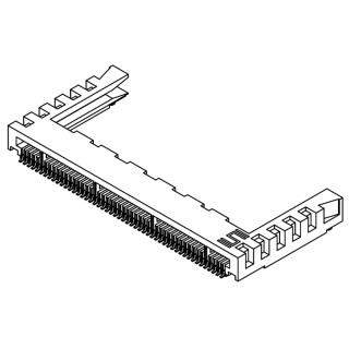 Samtec MB1 Series Straight Edge Connector Female Surface Mount 50 Contacts 1 mm Pitch 1 Row Solder MB1-150-01-L-S-01-SL