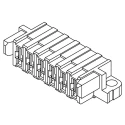 Samtec MPS Series Right Angle Through Hole PCB Socket 8-Contact 1 Row 5 mm Pitch Solder MPS-08-01-01-L-RA-SD