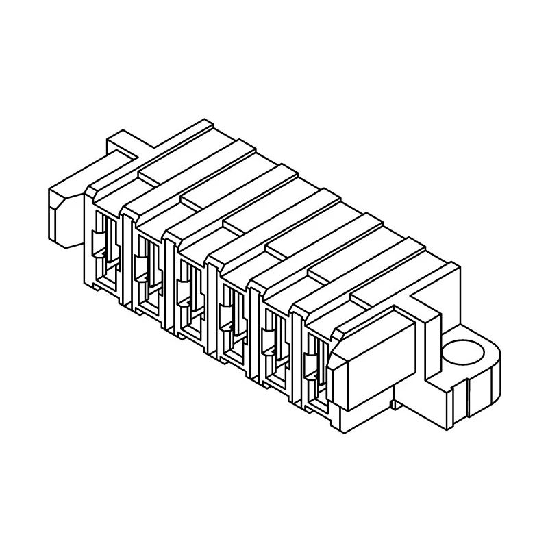Samtec MPS Series Right Angle Through Hole PCB Socket 8-Contact 1 Row 5 mm Pitch Solder MPS-08-01-01-L-RA-SD