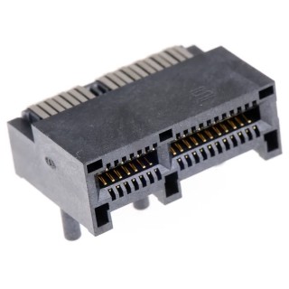 Samtec PCIe Series Right Angle Edge Connector Female, Through Hole, 36-Contacts, 1 mm Pitch, 2 Row, Solder PCIE-036-02-F-D-RA