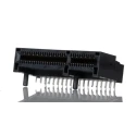 Samtec PCIe Series Edge Connector Female, Right Angle, 64-Contacts, 1 mm Pitch, 2 Row, Through Hole PCIE-064-02-F-D-RA
