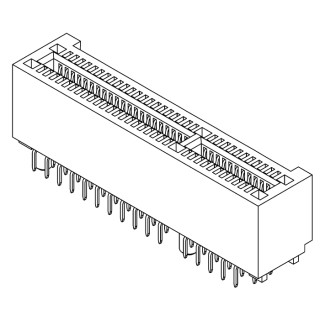 Samtec PCIe Series Straight Edge Connector Female, Through Hole, 164-Contacts, 1 mm Pitch, 2 Row, Solder PCIE-164-02-F-D-TH