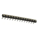 Samtec SL Series Straight Through Hole PCB Socket 14-Contact 1 Row 2.54 mm Pitch Solder SL-114-T-10