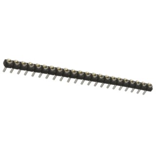 Samtec SL Series Straight Through Hole PCB Socket, 22-Contact, 1 Row, 2.54 mm Pitch, Solder Termination SL-122-T-10