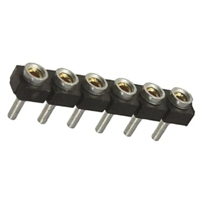 Samtec SL Series Straight Through Hole PCB Socket 6-Contact, 1 Row, 2.54 mm Pitch Solder SL-106-T-10