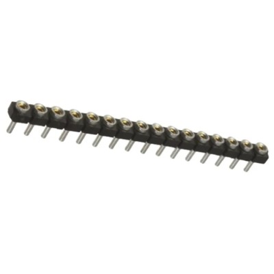 Samtec SL Series Straight Through Hole PCB Socket 16-Contact 1 Row 2.54 mm Pitch Solder SL-116-T-10