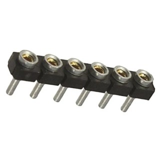 Samtec SL Series Straight Through Hole PCB Socket 6-Contact 1 Row 2.54 mm Pitch Solder SL-106-T-10