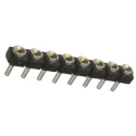 Samtec SL Series Straight Through Hole PCB Socket, 8-Contact, 1 Row, 2.54 mm Pitch, 12A Current, Solder SL-108-T-10