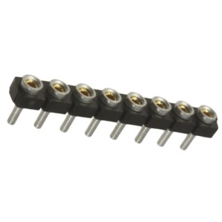 Samtec SL Series Straight Through Hole PCB Socket, 8-Contact, 1 Row, 2.54 mm Pitch, 12A Current, Solder SL-108-T-10