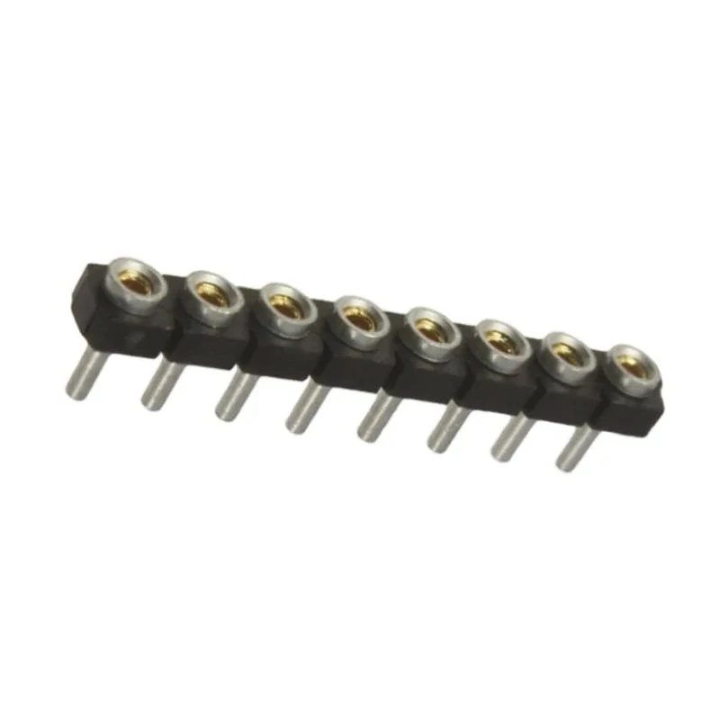 Samtec SL Series Straight Through Hole PCB Socket, 8-Contact, 1 Row, 2.54 mm Pitch, 12A Current, Solder SL-108-T-10