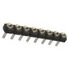 Samtec SL Series Straight Through Hole PCB Socket, 8-Contact, 1 Row, 2.54 mm Pitch, 12A Current, Solder SL-108-T-10