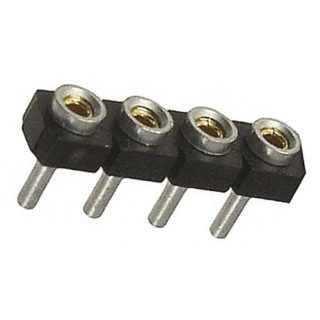 Samtec Straight Through Hole PCB Socket 4-Contact 1 Row 2.54 mm Pitch Solder SL-104-T-10