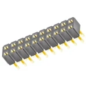 Samtec SLW Series Straight Through Hole PCB Socket 20-Contact 2 Row 2.54 mm Pitch 7.1A 550V SLW-110-01-G-D