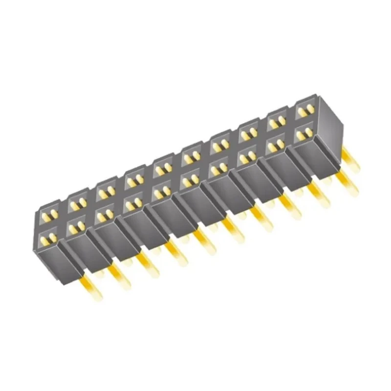 Samtec SLW Series Straight Through Hole PCB Socket 20-Contact 2 Row 2.54 mm Pitch 7.1A 550V SLW-110-01-G-D
