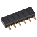 Samtec SLW Series Straight Through Hole PCB Socket, 6-Contact, 1 Row, 2.54 mm Pitch Solder SLW-106-01-G-S