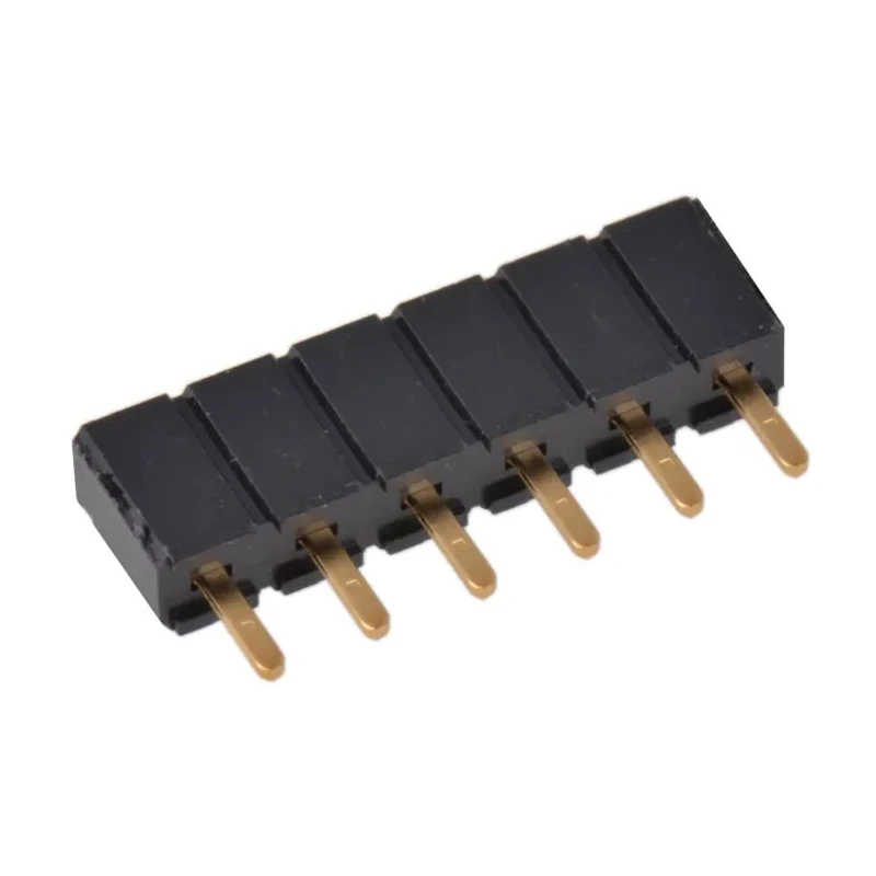 Samtec SLW Series Straight Through Hole PCB Socket, 6-Contact, 1 Row, 2.54 mm Pitch Solder SLW-106-01-G-S