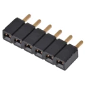 Samtec SLW Series Straight Through Hole PCB Socket, 6-Contact, 1 Row, 2.54 mm Pitch Solder SLW-106-01-G-S