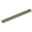 Samtec SLW Series Straight Through Hole PCB Socket, 20-Contact, 1 Row, 2.54 mm Pitch, 7.1A Current, 550V SLW-120-01-G-S