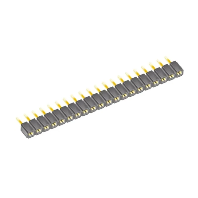 Samtec SLW Series Straight Through Hole PCB Socket, 20-Contact, 1 Row, 2.54 mm Pitch, 7.1A Current, 550V SLW-120-01-G-S