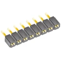 Samtec Straight Through Hole Board-to-Board PCB Socket 8 Contacts 1 Row 2.54 mm Pitch 7.1A 550V Polyester SLW-108-01-G-S