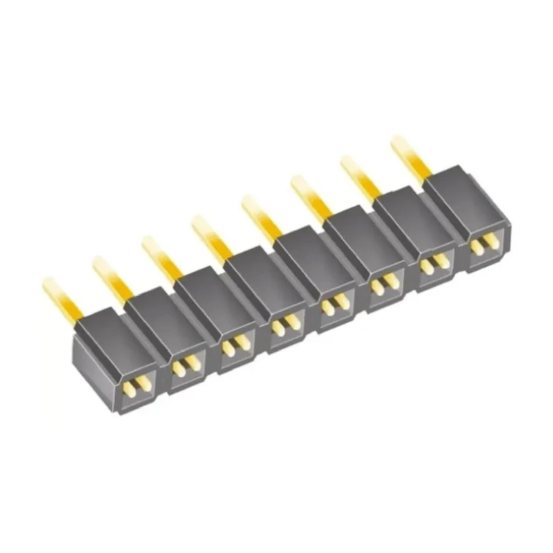 Samtec Straight Through Hole Board-to-Board PCB Socket 8 Contacts 1 Row 2.54 mm Pitch 7.1A 550V Polyester SLW-108-01-G-S