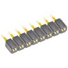 Samtec Straight Through Hole Board-to-Board PCB Socket 8 Contacts 1 Row 2.54 mm Pitch 7.1A 550V Polyester SLW-108-01-G-S